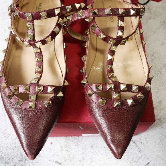 Valentino Rockstud Caged Ballerina Flat - Picture 1 of 5
